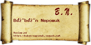 Búbán Nepomuk névjegykártya